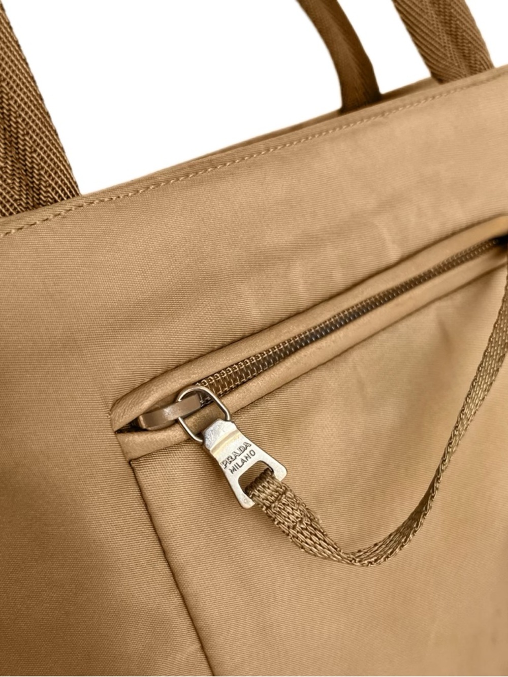 Prada Nylon Tessuto Tote Bag - Army Beige - Picture 9 of 13
